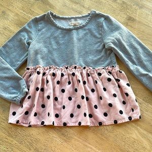 Tucker + Tate 5T Girls peplum polka dot shirt